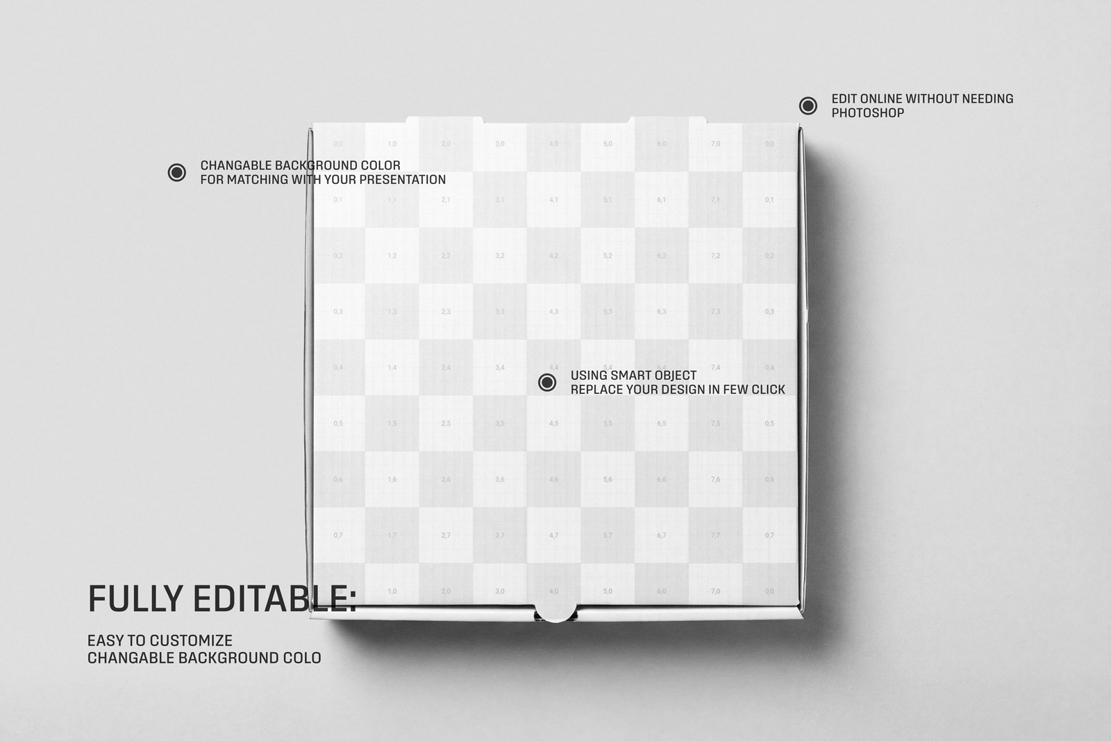 Free Pizza Box Packaging Mockup