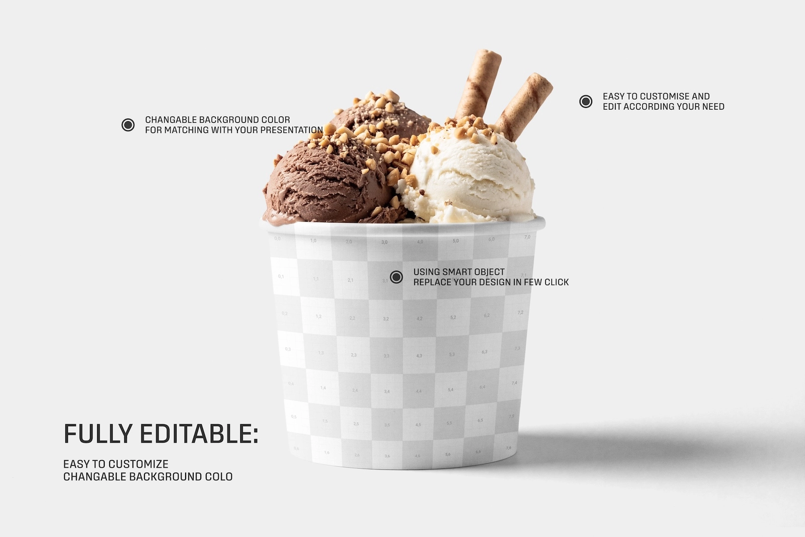 Paper Ice Cream Cup Mockup