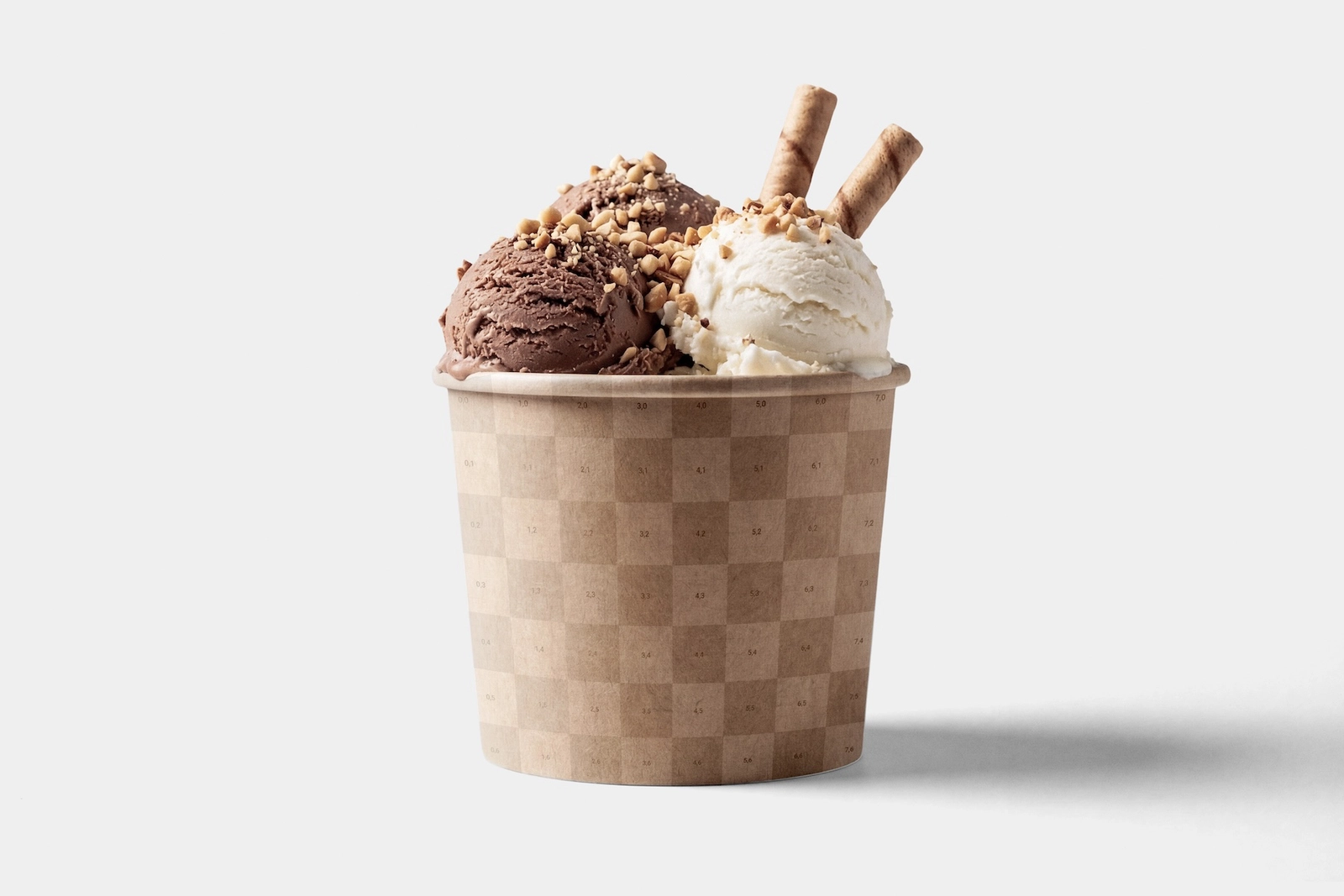 Kraft Paper Ice Cream Cup Mockup