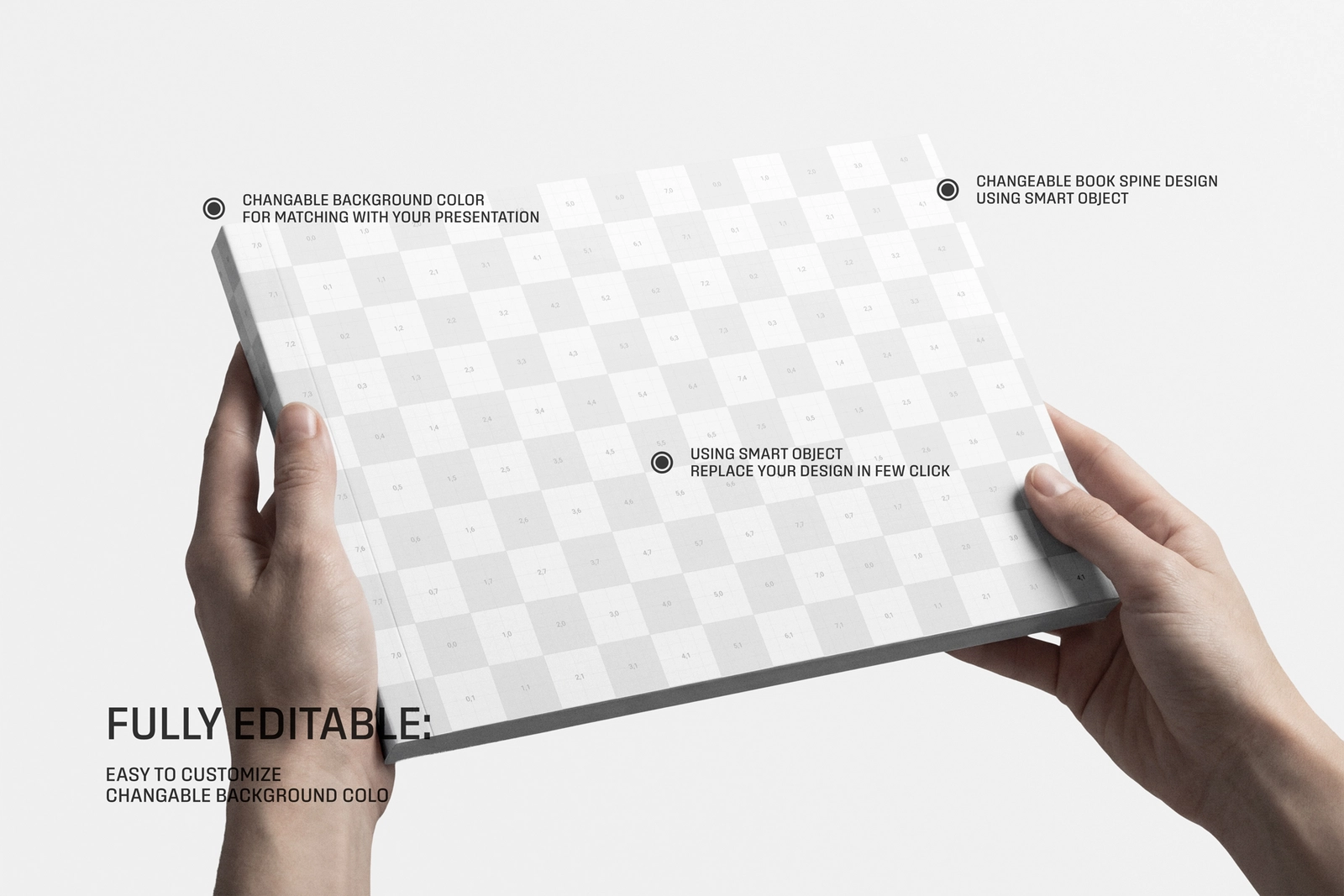 Landscape Softcover Book Holding By Hand Mockup