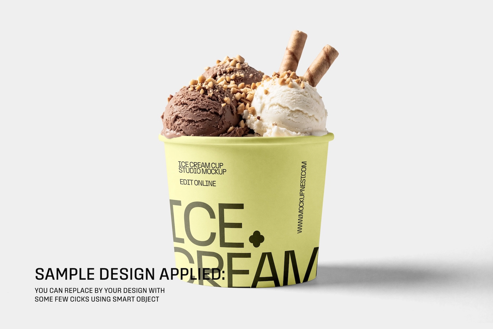 Paper Ice Cream Cup Mockup