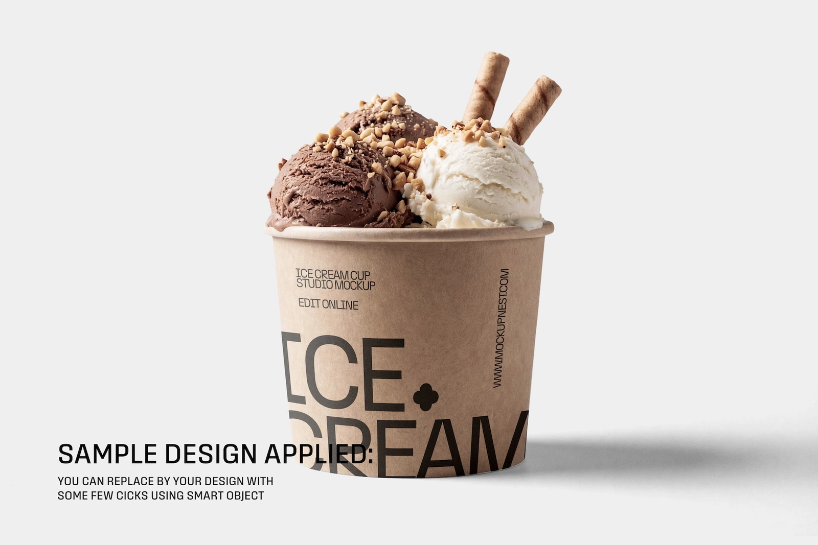 Kraft Paper Ice Cream Cup Mockup