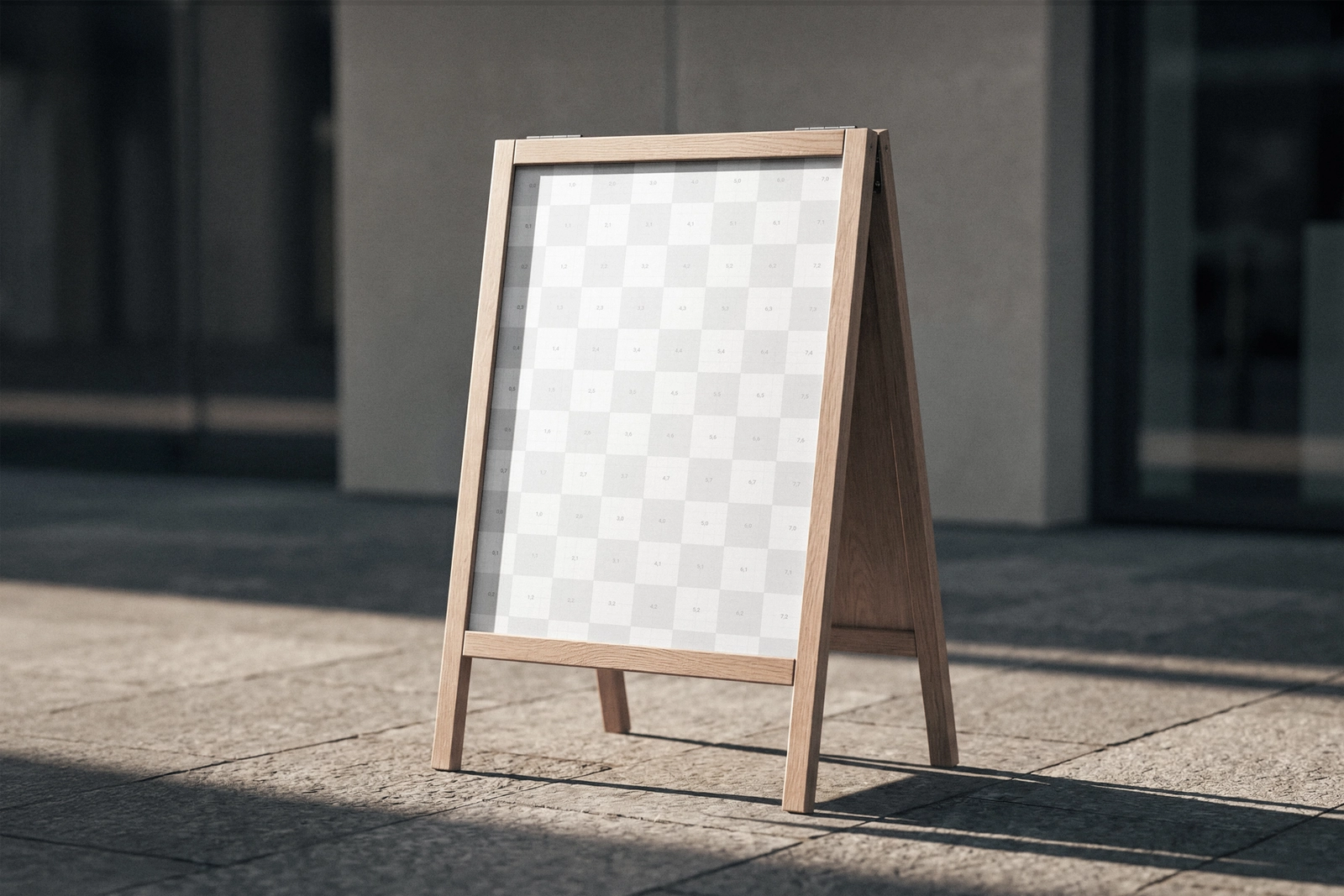 Free Wooden A-Frame Store Sign Mockup