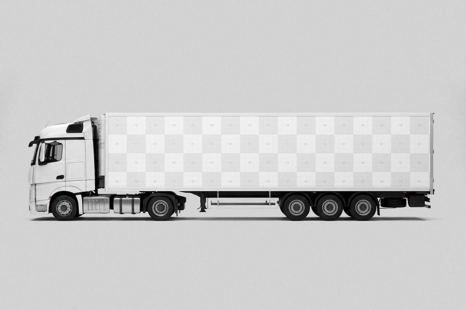 Long Truck Mockup In Studio Light