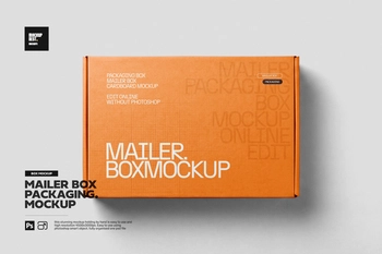 Mailer Box Packaging Mockup