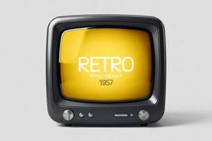 Retro Vintage TV Mockup