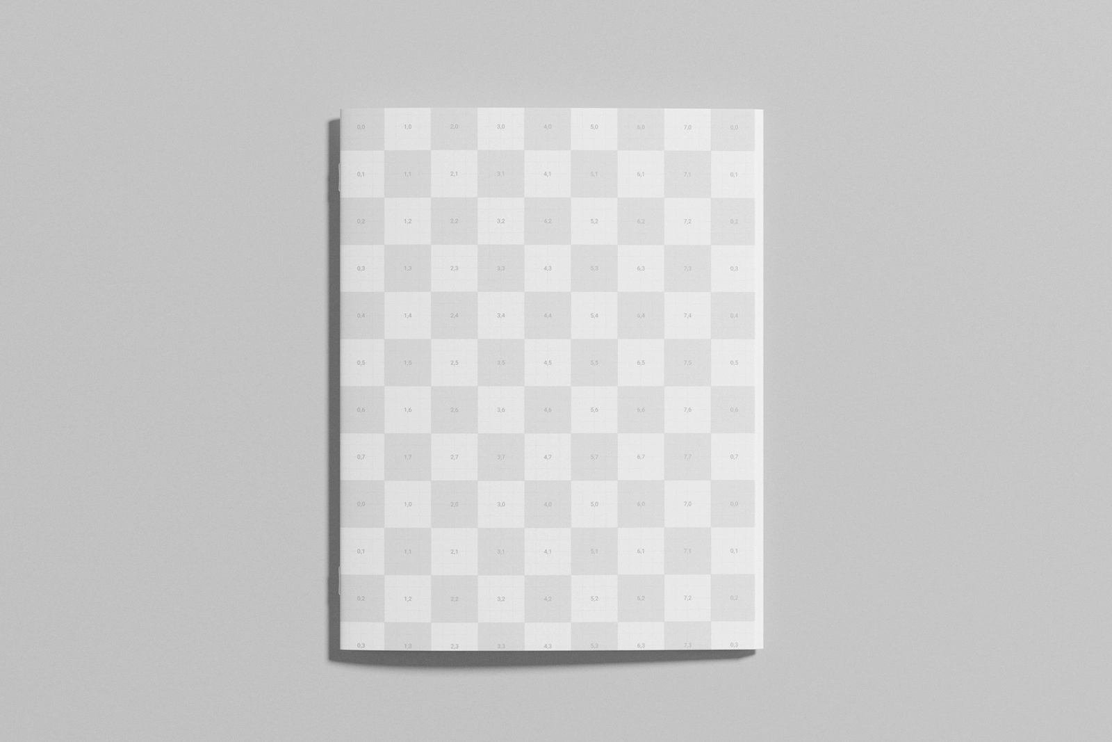 Front View US Letter Brochure Mockup with Soft Shadows