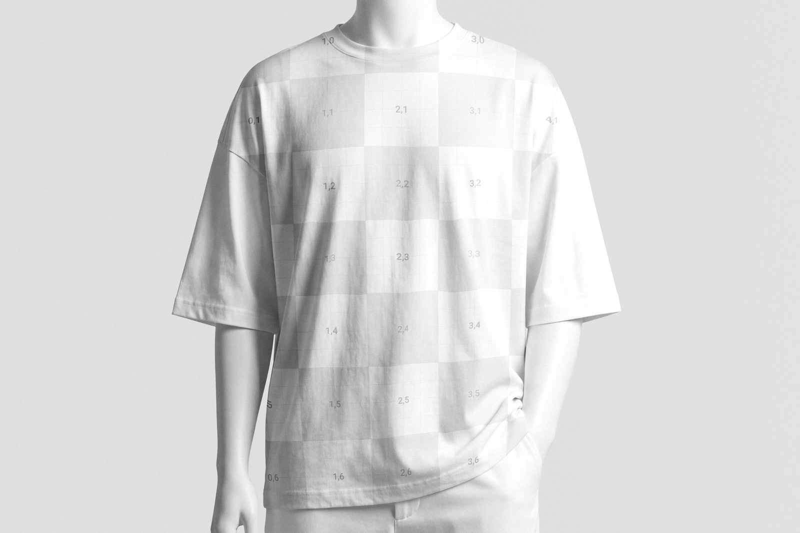 Oversized T-Shirt Mockup on Mannequin