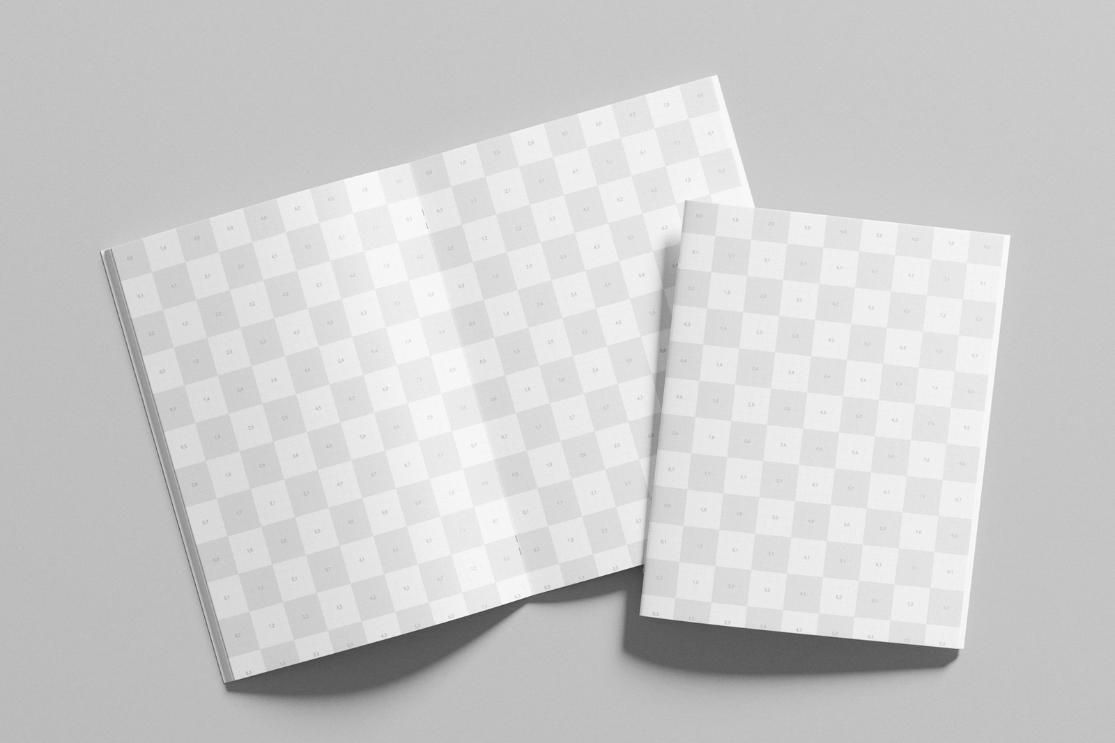 Perspective US Letter Brochure Mockup with Realistic Shadows