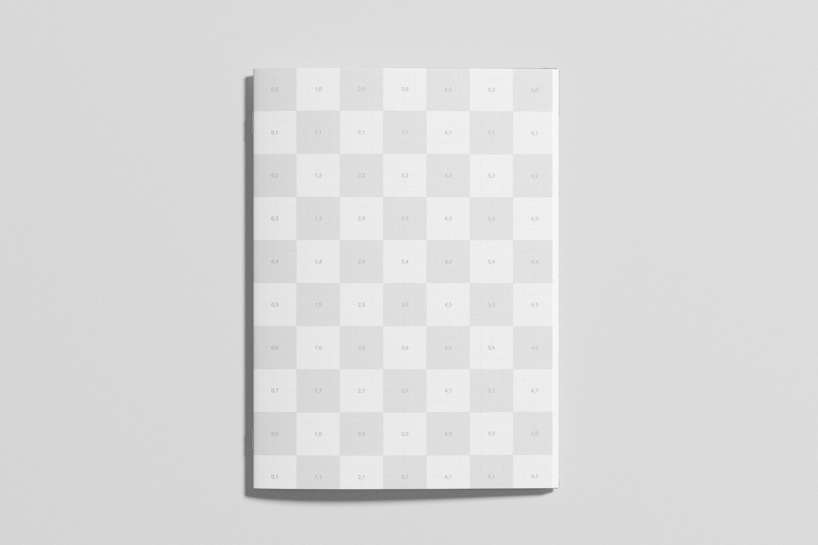 A4 Brochure Cover Mockup with Soft Shadows