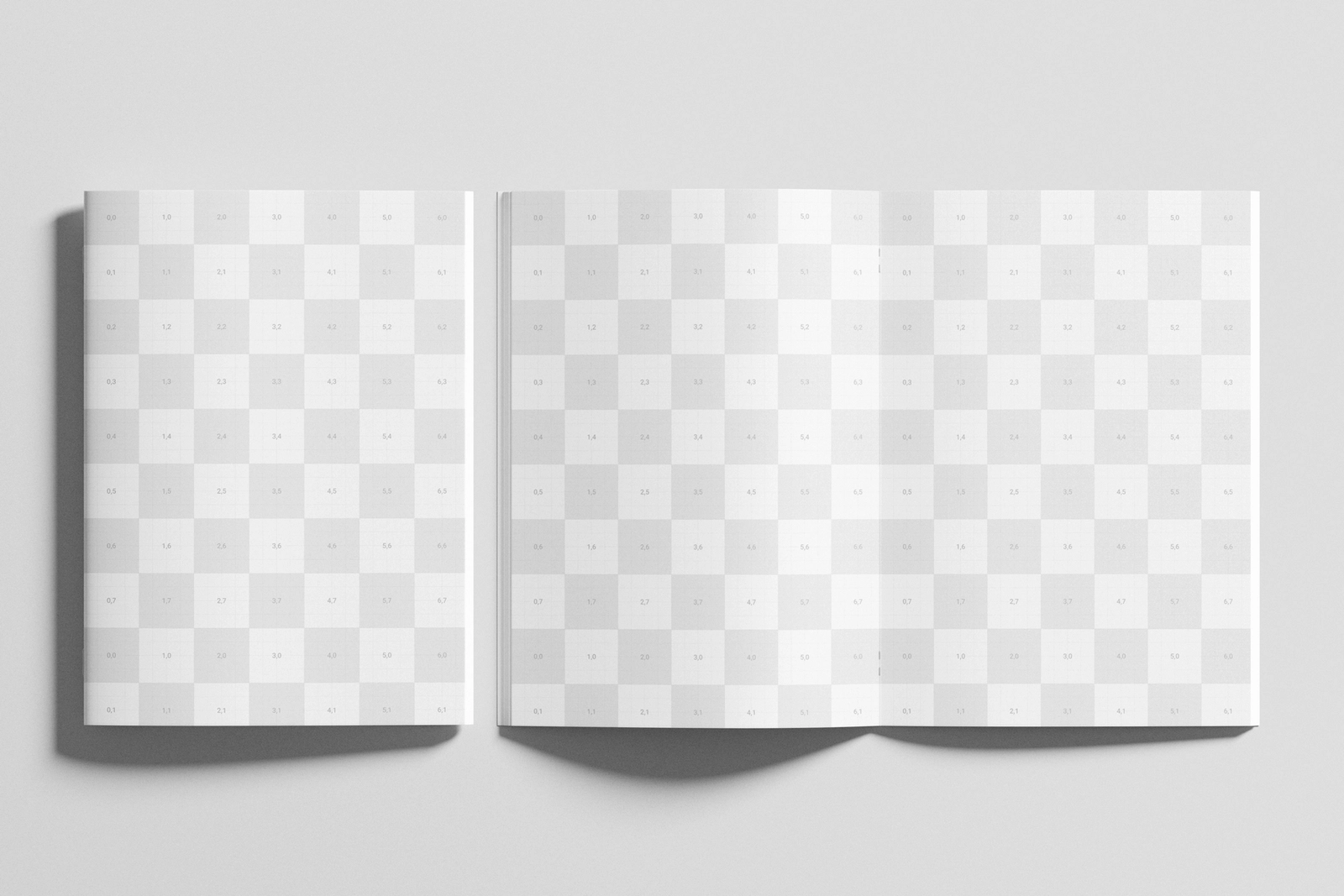 A4 Brochure Mockup with Cover and Spread