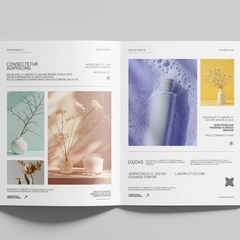 Open US Letter Brochure Mockup on Minimal Background
