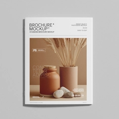 Front View US Letter Brochure Mockup with Soft Shadows