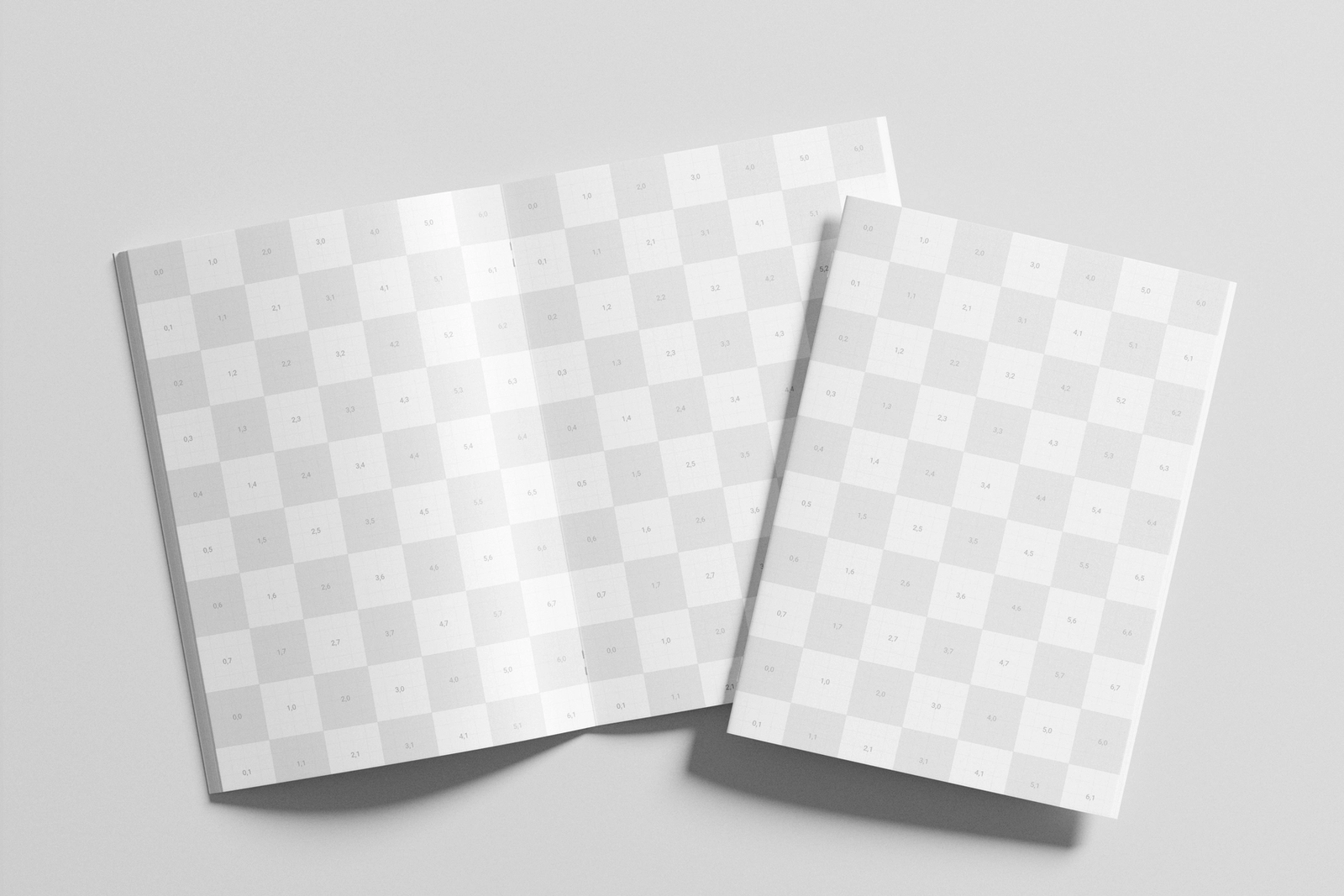 Perspective A4 Brochure Mockup with Realistic Shadows