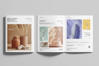 US Letter Brochure Mockup Set with Cover and Spread