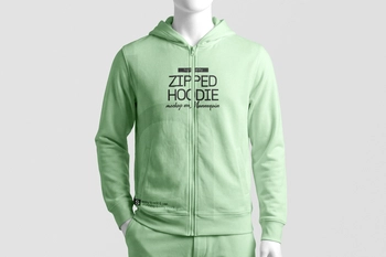 Free Zipped Hoodie Mockup on Mannequin