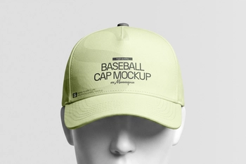 Free Baseball Cap Mockup on Mannequin