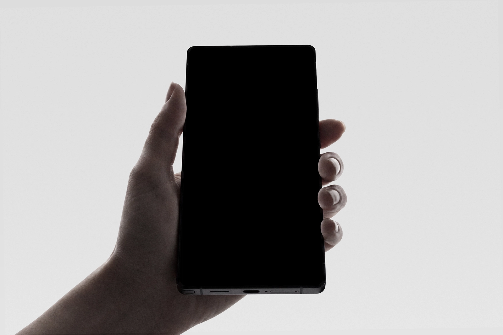 Samsung Galaxy S26 Ultra Mockup Held in Hand Front View
