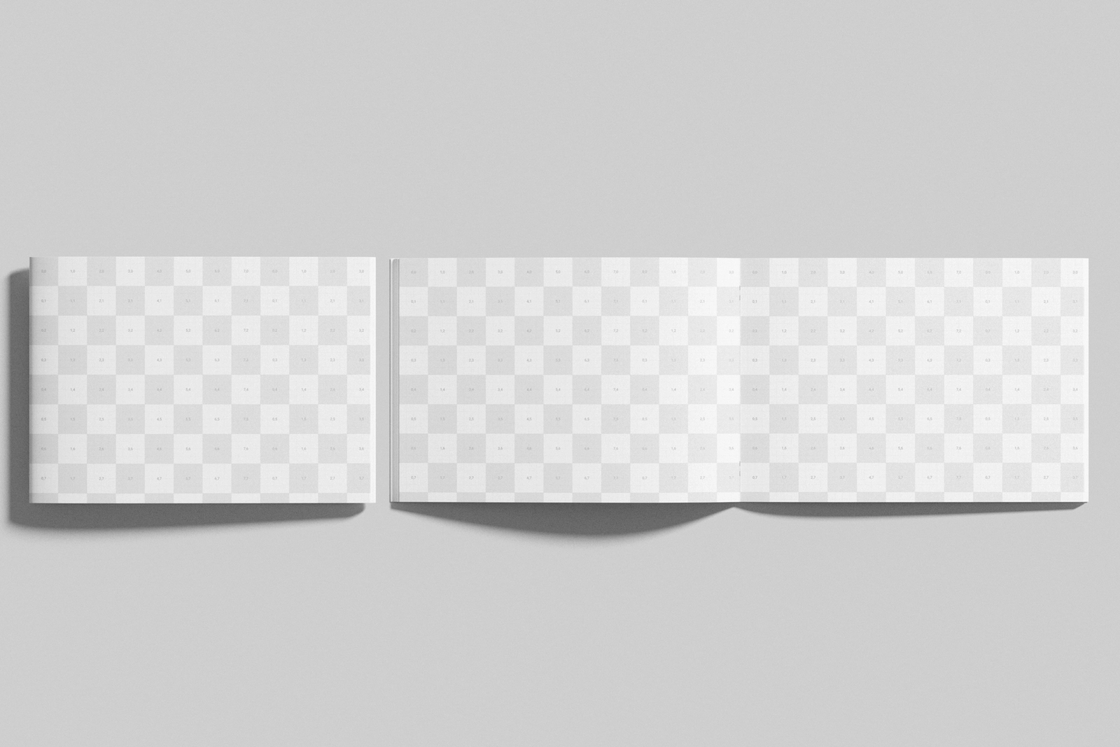 A4 Landscape Brochure Mockup with Cover and Inside Pages