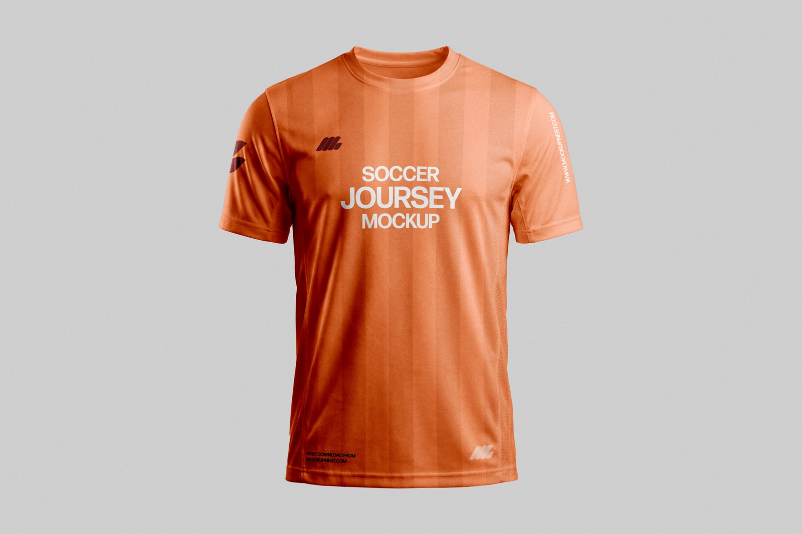 Free Soccer Jersey Mockup Front View Realistic