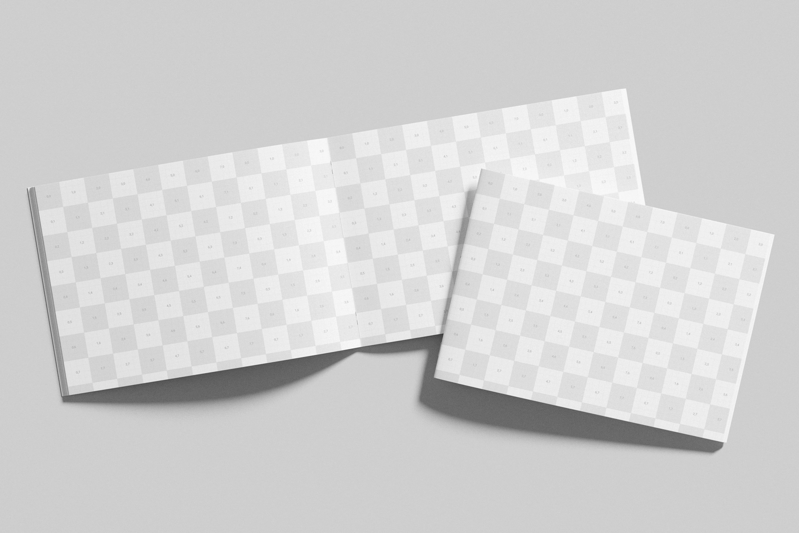 Free Elegant A4 Landscape Brochure Mockup Front Scene Display