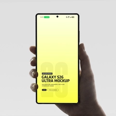 Samsung Galaxy S26 Ultra Hand Held Front View Mockup
