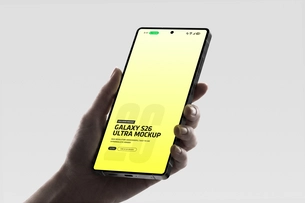 Samsung Galaxy S26 Ultra Perspective Hand Hold Mockup