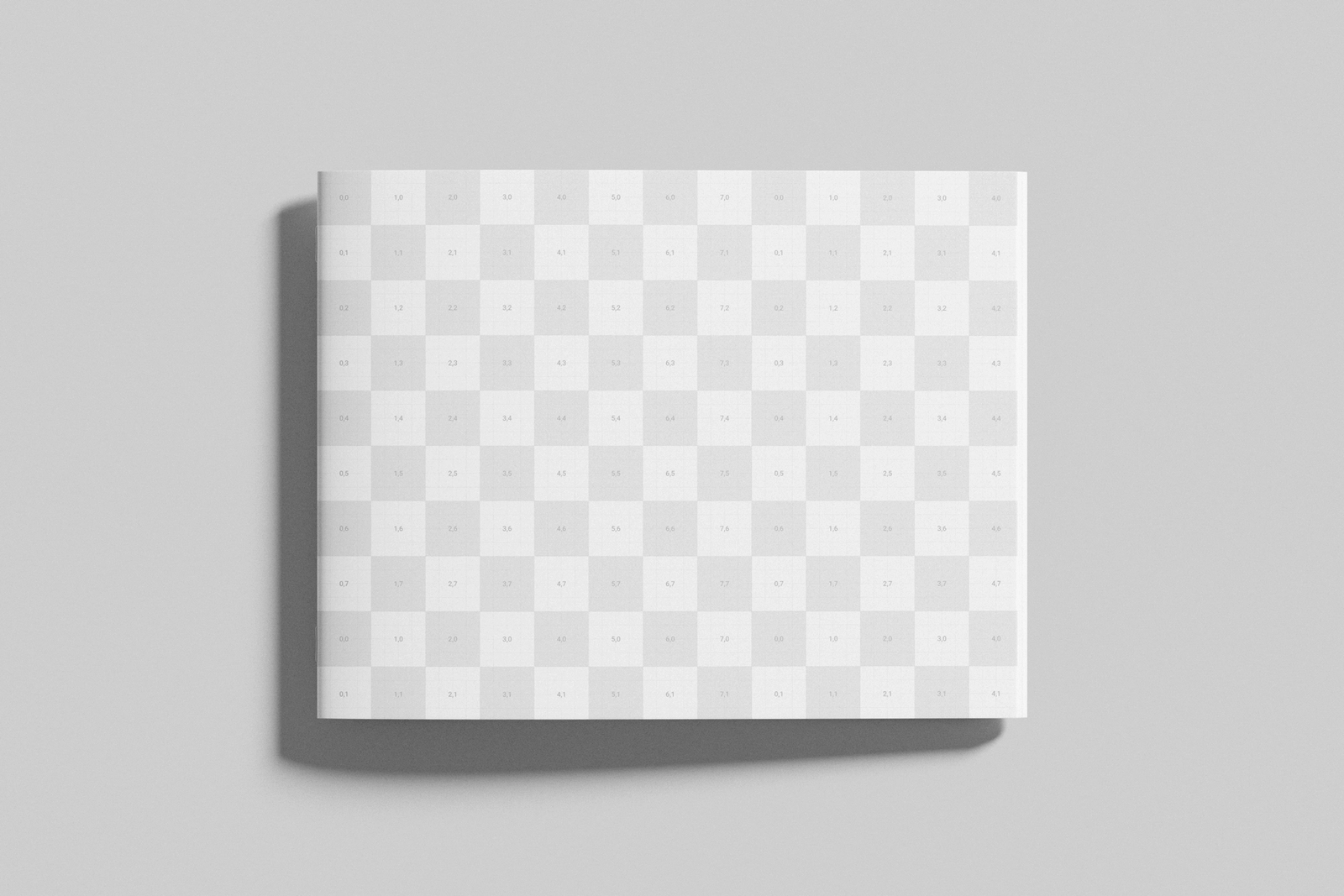 Free Top View US Letter Landscape Brochure Cover Mockup Display