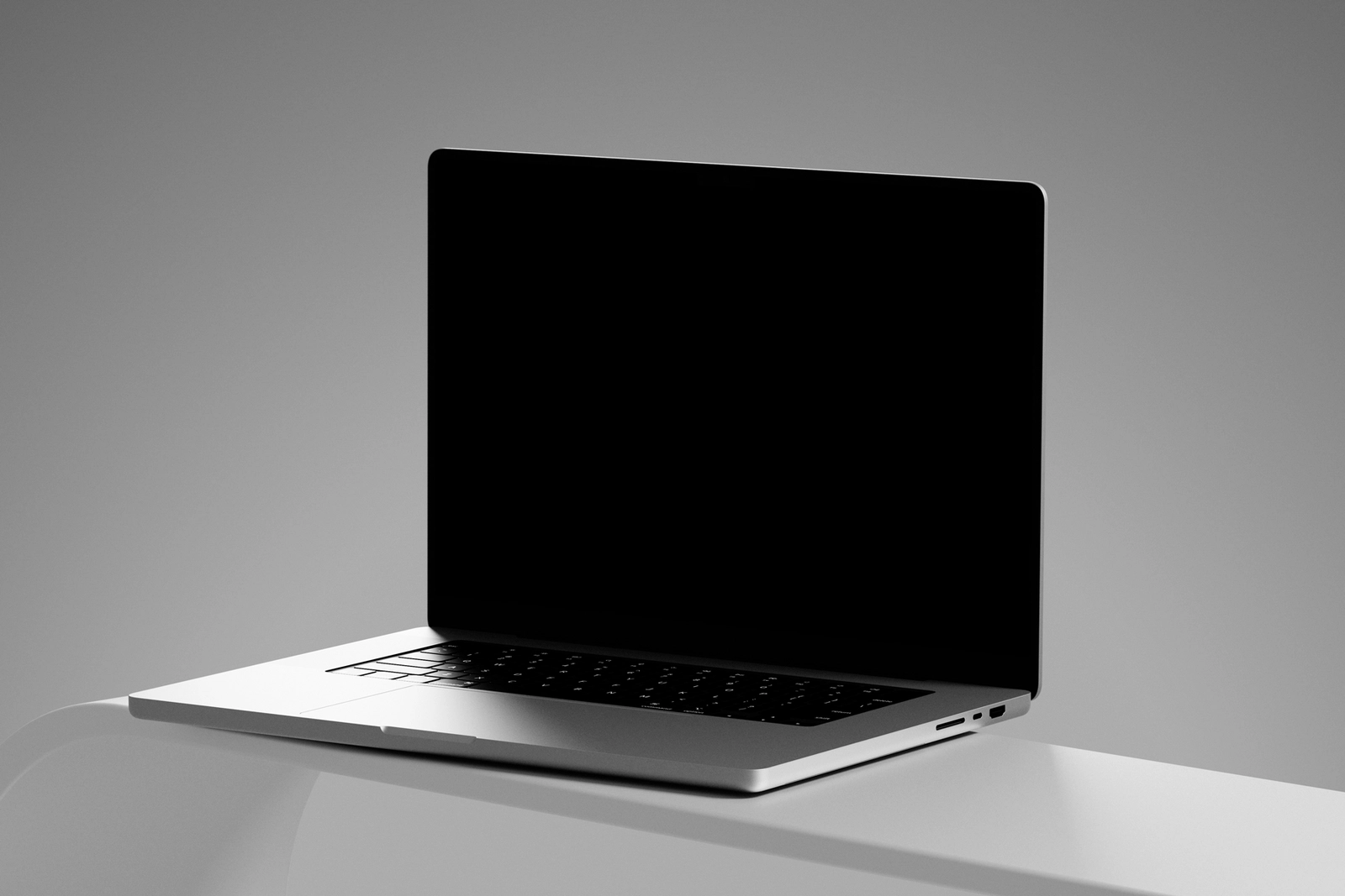 Free MacBook Pro Mockup Side Perspective