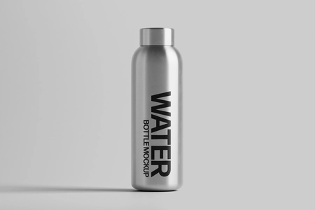 Aluminum Water Bottle Mockup