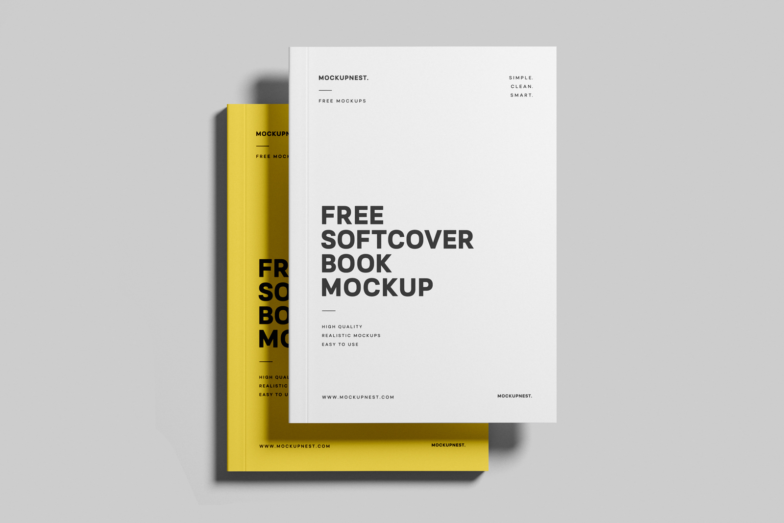Free Book Cover Mockup Top View | Mockupnest