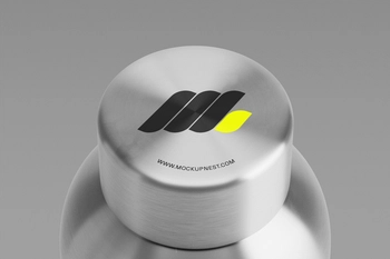 Free Logo Mockup On Bottle Lid
