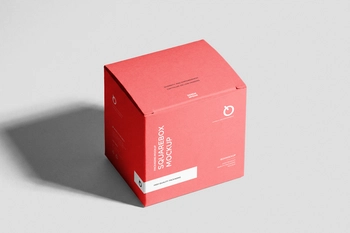 Free Simple Square Box Mockup