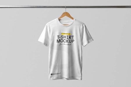 Free-T-Shirt Mockup On Hanger