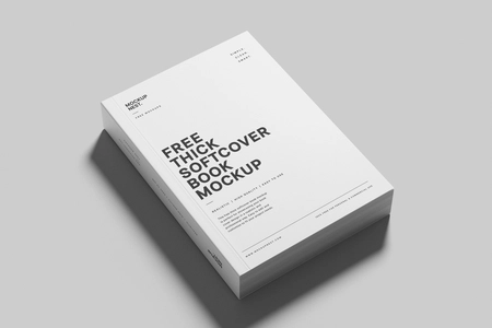 Free Thick Softcover Book Mockup