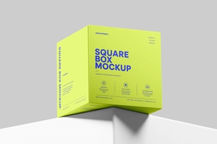 Square Product Box Mockup