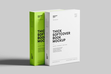 Thick EU Size Book Cover Mockup