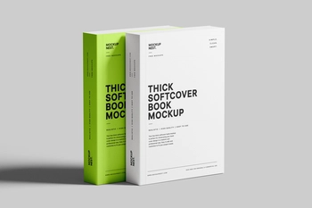 Thick EU Size Book Cover Mockup