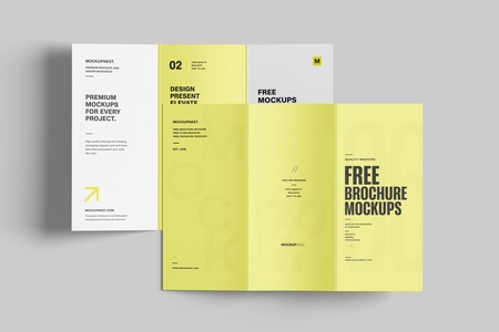 Free Trifold Flyer Mockup Front And Back